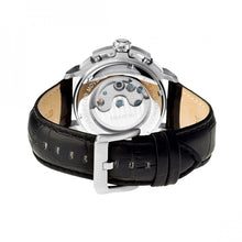 Load image into Gallery viewer, Heritor Automatic Lennon Semi-Skeleton Leather-Band Watch - Silver/Black - HERHR2802