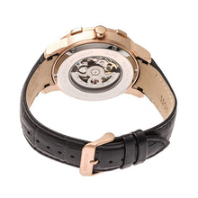 Load image into Gallery viewer, Heritor Automatic Callisto Semi-Skeleton Leather-Band Watch - Rose Gold/Black - HERHR7205
