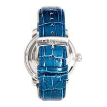 Load image into Gallery viewer, Heritor Automatic Maxim Semi-Skeleton Leather-Band Watch - Silver/Blue - HERHR8603
