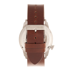 Heritor Automatic Wellington Leather-Band Watch - Brown/Gold/White - HERHR8204