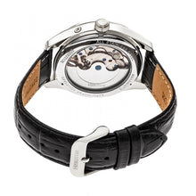 Load image into Gallery viewer, Heritor Automatic Sebastian Semi-Skeleton Leather-Band Watch  - Silver - HERHR6901
