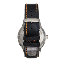 Load image into Gallery viewer, Heritor Automatic Bradford Leather-Band Watch w/Date - Black &amp; Orange - HERHS1110
