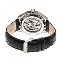 Load image into Gallery viewer, Heritor Automatic Odysseus Leather-Band Skeleton Watch - Silver - HERHR3703