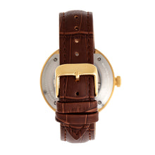 Load image into Gallery viewer, Heritor Automatic Jasper Skeleton Leather-Band Watch - Gold/White - HERHR8706