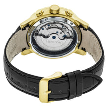 Load image into Gallery viewer, Heritor Automatic Hannibal Semi-Skeleton Leather-Band Watch - Gold/Black - HERHR4104