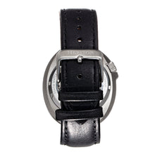 Load image into Gallery viewer, Heritor Automatic Pierce Leather-Band Watch w/Date - White/Red&Blue - HERHS1202
