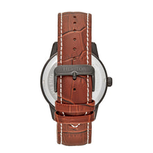 Load image into Gallery viewer, Heritor Automatic Davies Semi-Skeleton Leather-Band Watch - Black/Brown - HERHS2506