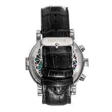 Load image into Gallery viewer, Heritor Automatic Legacy Leather-Band Watch w/Day/Date - Silver/Black - HERHR9701