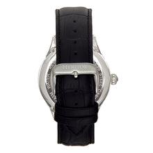 Load image into Gallery viewer, Heritor Automatic Hayward Semi-Skeleton Leather-Band Watch - Silver/Black - HERHR9402
