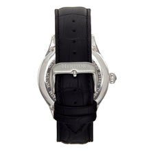 Load image into Gallery viewer, Heritor Automatic Hayward Semi-Skeleton Leather-Band Watch - Silver/Black - HERHR9402