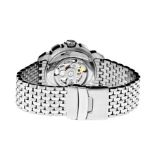 Load image into Gallery viewer, Heritor Automatic Conrad Skeleton Bracelet Watch - Silver/Black - HERHR2501