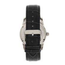Load image into Gallery viewer, Heritor Automatic Davidson Semi-Skeleton Leather-Band Watch - Silver/Black - HERHR8002