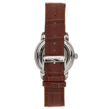 Load image into Gallery viewer, Heritor Automatic Protégé Leather-Band Watch w/Date - Silver/Brown - HERHS2902

