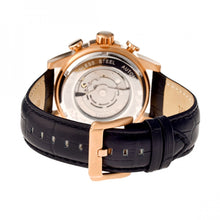 Load image into Gallery viewer, Heritor Automatic Kinser Leather-Band Watch w/Day/Date - Rose Gold/Black - HERHR2606