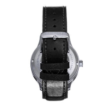 Load image into Gallery viewer, Heritor Automatic Bradford Leather-Band Watch w/Date - Silver &amp; Black - HERHS1106
