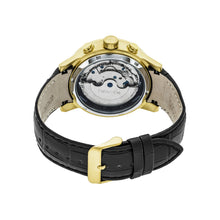 Load image into Gallery viewer, Heritor Automatic Hannibal Semi-Skeleton Leather-Band Watch - Gold/Silver - HERHR4103