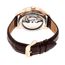 Load image into Gallery viewer, Heritor Automatic Sebastian Semi-Skeleton Leather-Band Watch  - Rose Gold/White - HERHR6904