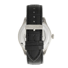 Load image into Gallery viewer, Heritor Automatic Gregory Semi-Skeleton Leather-Band Watch - Silver/Black - HERHR8101