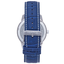 Load image into Gallery viewer, Heritor Automatic Davies Semi-Skeleton Leather-Band Watch - Silver/Navy - HERHS2503