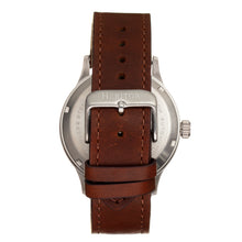 Load image into Gallery viewer, Heritor Automatic Becker Leather-Band Watch w/Date - Silver/Navy - HERHR9605