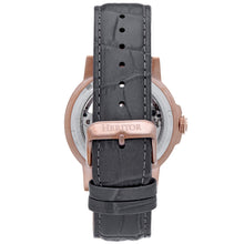 Load image into Gallery viewer, Heritor Automatic Xander Semi-Skeleton Leather-Band Watch - Rose Gold/Gray - HERHS2404