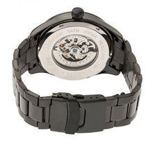 Load image into Gallery viewer, Heritor Automatic Crew Semi-Skeleton Bracelet Watch - Black - HERHR7003