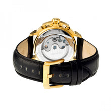 Load image into Gallery viewer, Heritor Automatic Lennon Semi-Skeleton Leather-Band Watch - Gold/Silver - HERHR2803