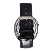 Load image into Gallery viewer, Heritor Automatic Pierce Leather-Band Watch w/Date - Black/Red&amp;Blue - HERHS1204
