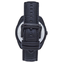 Load image into Gallery viewer, Heritor Automatic Roman Semi-Skeleton Leather-Band Watch - Black - HERHS2205