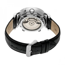 Load image into Gallery viewer, Heritor Automatic Edmond Leather-Band Watch w/Date - Silver/Black - HERHR6202