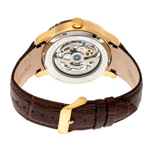 Load image into Gallery viewer, Heritor Automatic Ryder Skeleton Leather-Band Watch - Brown/Gold - HERHR4605
