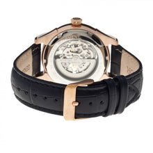 Load image into Gallery viewer, Heritor Automatic Nicollier Skeleton Leather-Band Watch - Rose Gold/Black - HERHR1905