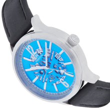Load image into Gallery viewer, Heritor Automatic Dayne Leather-Band Watch w/Date - Blue/White - HERHS2607
