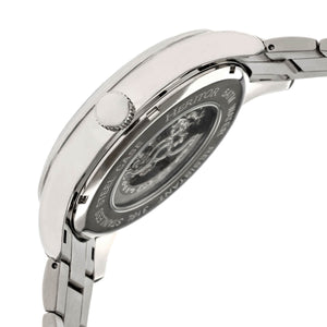 Heritor Automatic Crew Semi-Skeleton Bracelet Watch - Silver/Olive - HERHR7010
