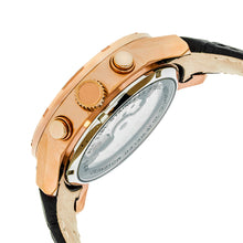 Load image into Gallery viewer, Heritor Automatic Hannibal Semi-Skeleton Leather-Band Watch - Rose Gold/Silver - HERHR4105