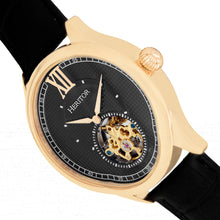 Load image into Gallery viewer, Heritor Automatic Hayward Semi-Skeleton Leather-Band Watch - Gold/Black - HERHR9404