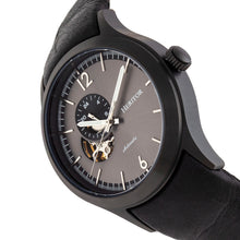 Load image into Gallery viewer, Heritor Automatic Antoine Semi-Skeleton Leather-Band Watch - Black/Charcoal - HERHR8508
