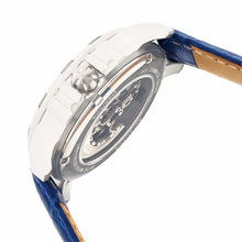 Load image into Gallery viewer, Heritor Automatic Bonavento Semi-Skeleton Leather-Band Watch - Silver/Blue - HERHR5603