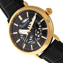 Load image into Gallery viewer, Heritor Automatic Mattias Leather-Band Watch w/Date - Gold/Black - HERHR8404