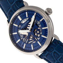 Load image into Gallery viewer, Heritor Automatic Mattias Leather-Band Watch w/Date - Silver/Blue  - HERHR8403