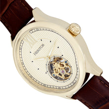 Load image into Gallery viewer, Heritor Automatic Hayward Semi-Skeleton Leather-Band Watch - Gold - HERHR9405