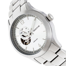 Load image into Gallery viewer, Heritor Automatic Antoine Semi-Skeleton Bracelet Watch - Silver - HERHR8501
