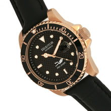 Load image into Gallery viewer, Heritor Automatic Lucius Leather-Band Watch w/Date - Rose Gold/Black - HERHR7811