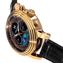 Load image into Gallery viewer, Heritor Automatic Legacy Leather-Band Watch w/Day/Date - Gold/Black - HERHR9703