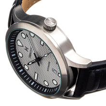 Load image into Gallery viewer, Heritor Automatic Bradford Leather-Band Watch w/Date - Silver & Black - HERHS1106