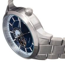 Load image into Gallery viewer, Heritor Automatic Oscar Semi-Skeleton Bracelet Watch - Blue & Silver/Silver - HERHS1010