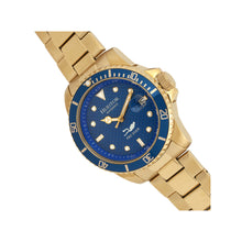 Load image into Gallery viewer, Heritor Automatic Lucius Bracelet Watch w/Date - Gold/Blue  - HERHR7804