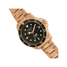 Load image into Gallery viewer, Heritor Automatic Lucius Bracelet Watch w/Date - Rose Gold/Black - HERHR7805
