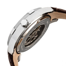 Load image into Gallery viewer, Heritor Automatic Callisto Semi-Skeleton Leather-Band Watch - Silver - HERHR7203