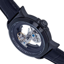 Load image into Gallery viewer, Heritor Automatic Xander Semi-Skeleton Leather-Band Watch - Black - HERHS2405